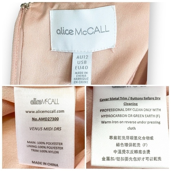 NWT Alice McCall Dress, Venus Valentine Midi Dress, Blossom, Size‎ 8 - Picture 6 of 16
